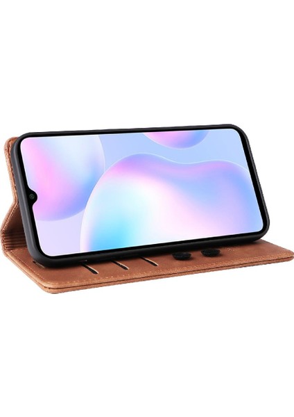 Xiaomi Redmi 9A Için Flip Case Deri Kılıf Darbeye Cüzdan Basit Flip (Yurt Dışından)