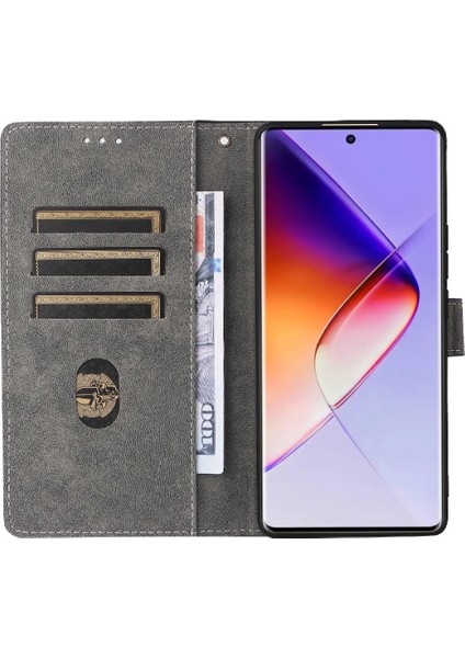 Mays Shop Infinix Not 40 Pro 4G/X6850 Pu Deri Flip Folio Cüzdan Kapatma Için Kılıf (Yurt Dışından)