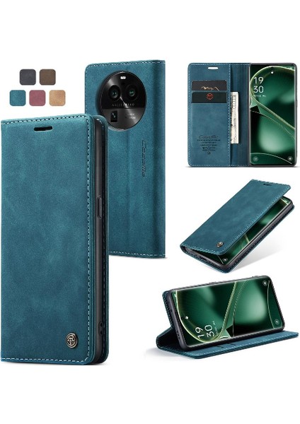 Oppo Bulmak Için Flip Case X6 5g Vintage Pu Deri Cüzdan Kılıf Kart Yuvası (Yurt Dışından)