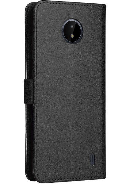 Nokia C10 Için Flip CASE/C20 Iş Cüzdan Telefon Kılıfı Klasik Düz Renk (Yurt Dışından)