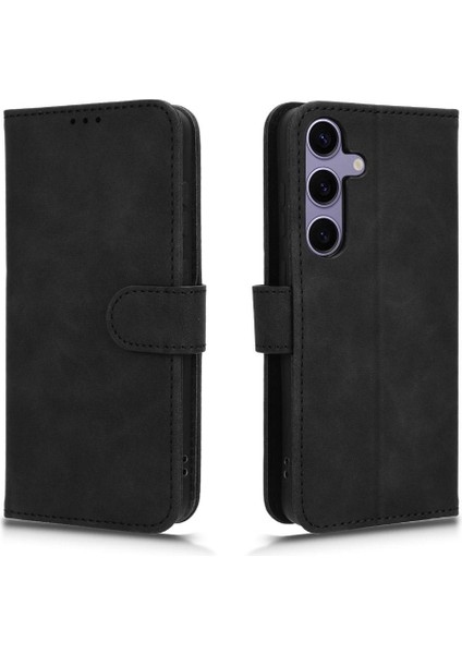 Kart Tutucu Kickstand Deri Folio Flip ile Samsung Galaxy S24 Için Kılıf (Yurt Dışından)