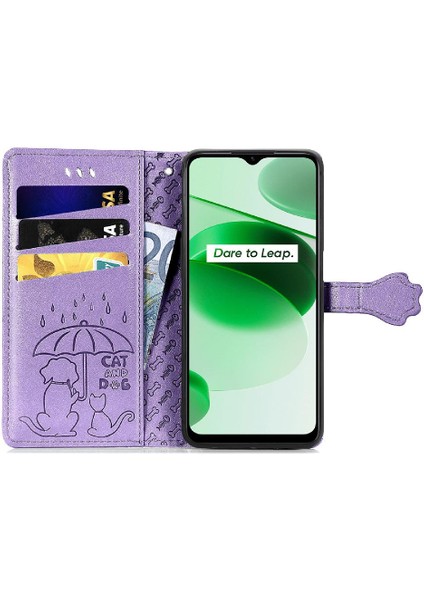 Realme C35 Için Kılıf Kapak Kapak Karikatür Hayvanlar Darbeye Deri Kılıf (Yurt Dışından) modelleri