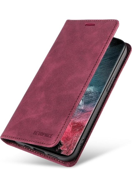 Mays Shop Samsung Galaxy S22 Ultra 5g Pu Deri Folio Cüzdan Koruyucu Kılıf (Yurt Dışından)