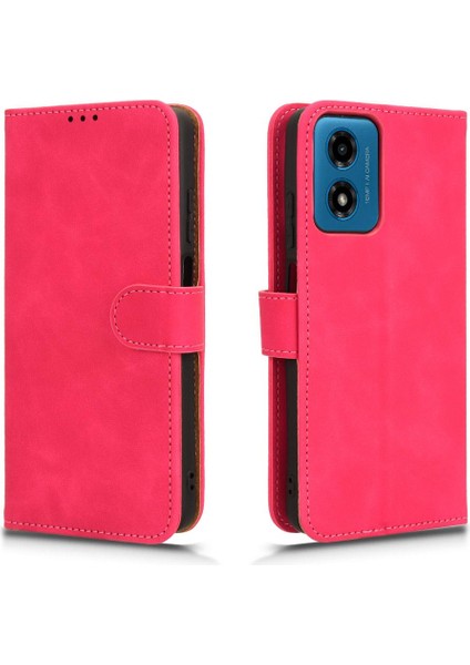Motorola Moto G24 Deri Kart Tutucu Kartı ile Folio Flip Case (Yurt Dışından)