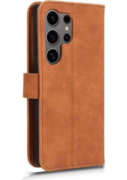 Samsung Galaxy S24 Ultra Deri Folio Flip Case Koruyucu (Yurt Dışından)