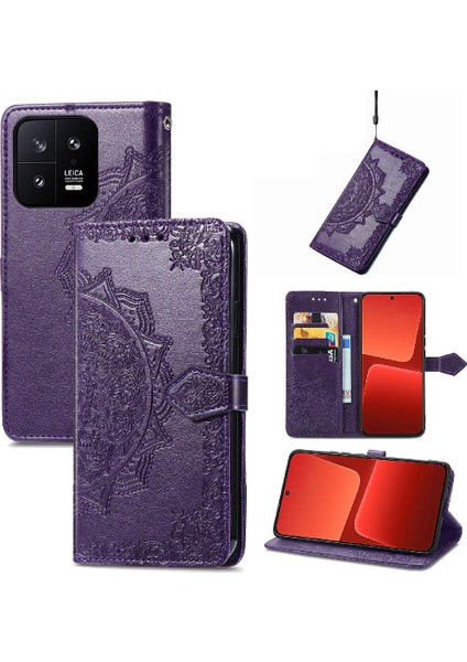 Xiaomi 13 Için Basit Iş Deri Kılıf Zarif Desen Flip Case (Yurt Dışından) fiyatları