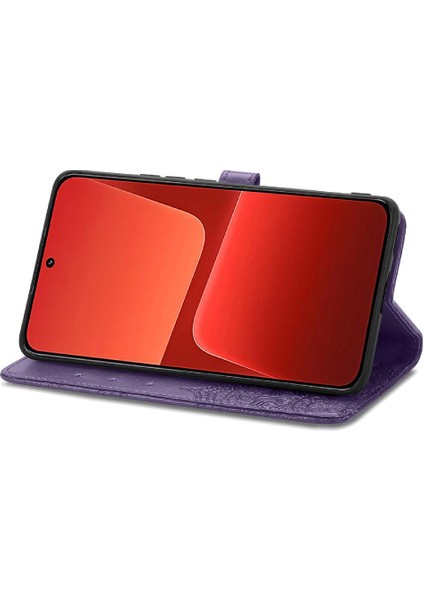 Xiaomi 13 Için Basit Iş Deri Kılıf Zarif Desen Flip Case (Yurt Dışından) modelleri