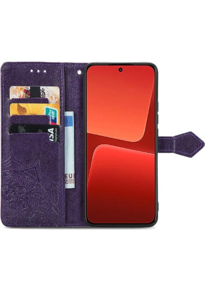 Xiaomi 13 Için Basit Iş Deri Kılıf Zarif Desen Flip Case (Yurt Dışından) indirimleri