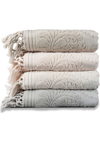 Perla Pamuk 50*90 4'lü Yüz Havlusu - Renkli