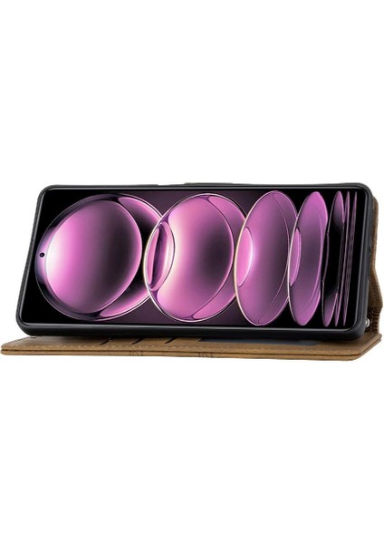 Xiaomi Redmi Not 12 Için Flip Case Pro Artı Cüzdan Kılıf Pu Deri (Yurt Dışından)