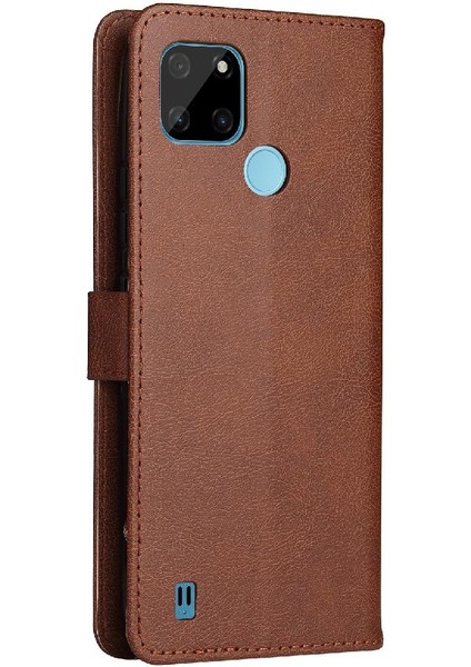 Kart Yuvası Klasik Kılıf ile Realme C21Y Yüksek Kaliteli Deri Için Flip Case (Yurt Dışından) indirimleri