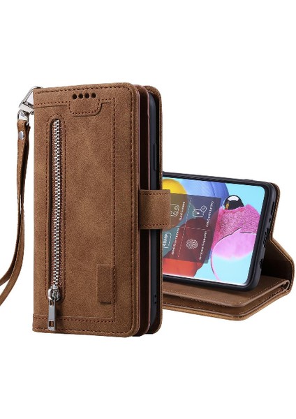 Samsung Galaxy A71 Için Flip Case 5g Kickstand Cüzdan Kordon Pu Deri 9 (Yurt Dışından)