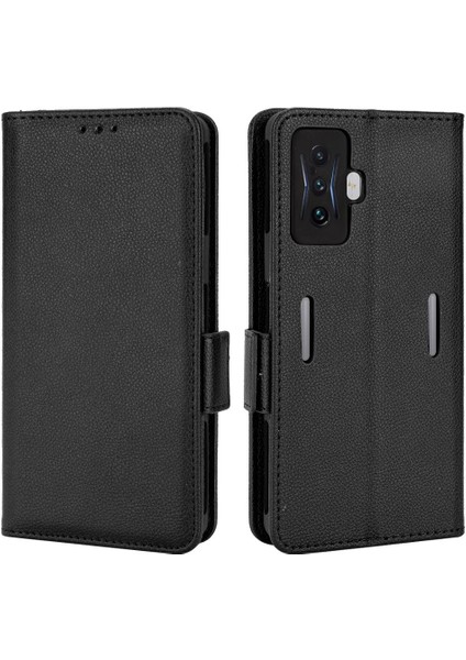Xiaomi Poco F4 Gt Manyetik Cüzdan Yan Toka Pu Deri Kart Durumda (Yurt Dışından)
