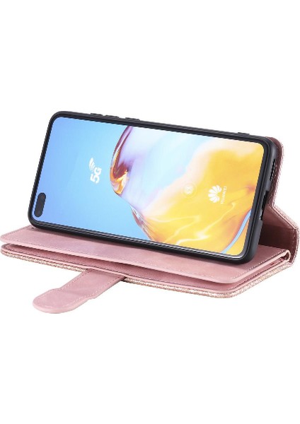 Huawei P40 Pro Cüzdan Pu Deri 9 Kart Yuvaları Kickstand Için Flip Case (Yurt Dışından) indirimleri