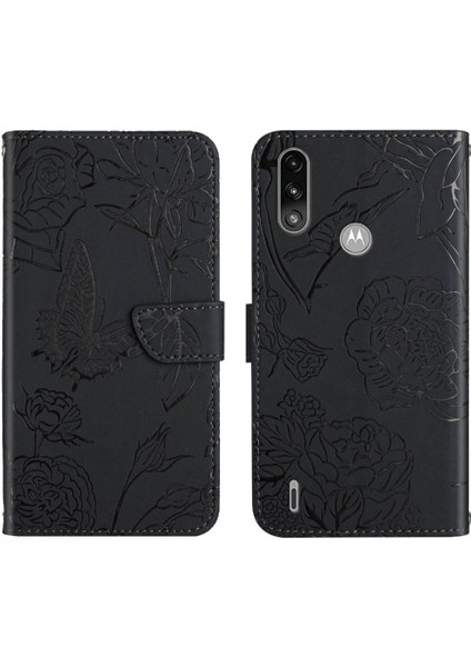 Motorola Moto E7 Güç Için Kılıf Pu Deri Kapak Çevirin Darbeye Deri (Yurt Dışından)