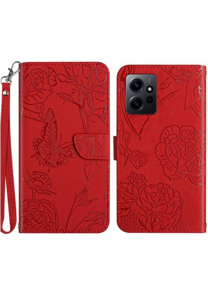 Xiaomi Redmi Not 12 4g Anti-Damla Koruma Çiçekler ve Pu Flip (Yurt Dışından)