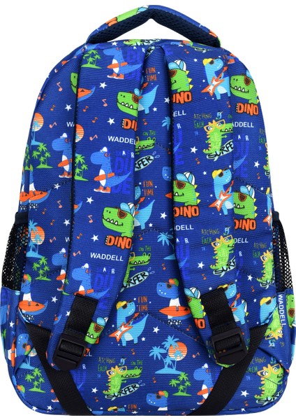 Lisanslı Dinazor Deri Nakış Desenli Erkek Çocuk Ilkokul Sırt Çantası ve Beslenme Çantası modelleri