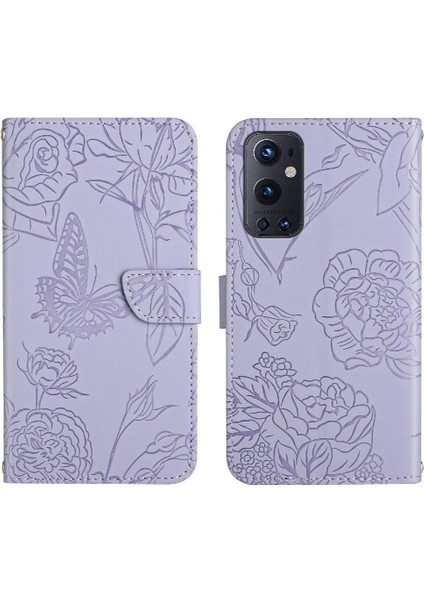 Oneplus 9 Pro Anti-Damla Koruma Çiçekler ve Kelebekler Durumda (Yurt Dışından)