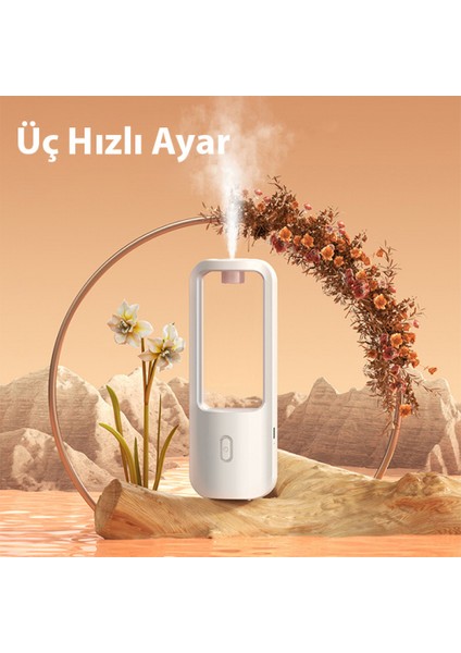 3 Modlu Otomatik Aromaterapi 1500MAH Şarjlı Yeni Nesil Otomatik Koku Makinesi Işıklı (Şeffaf Hilton Kokusu)