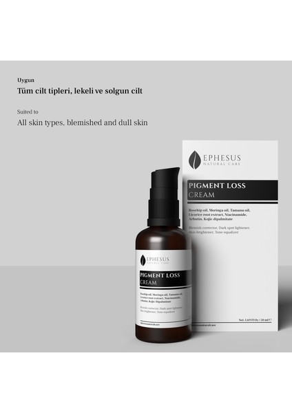 Ephesus Tüm Cilt Tipleri Leke Karşıtı ve Ton Dengeleyici Krem - Pigment Loss Cream modelleri