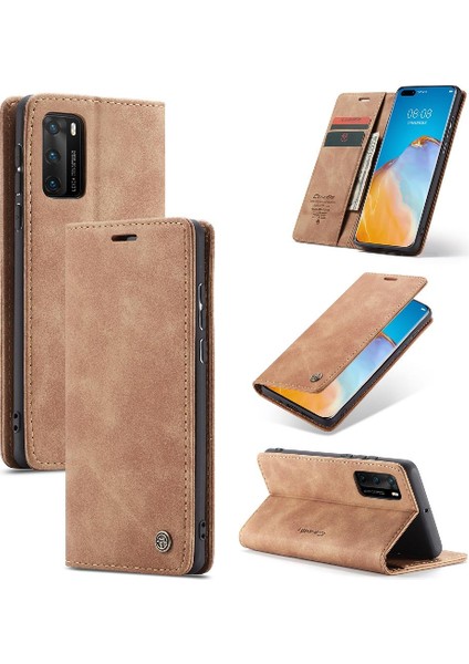 Mellow Shop Huawei P40 Manyetik Kapatma Için Flip Case Darbeye Çevir Folio Kitap Pu (Yurt Dışından)