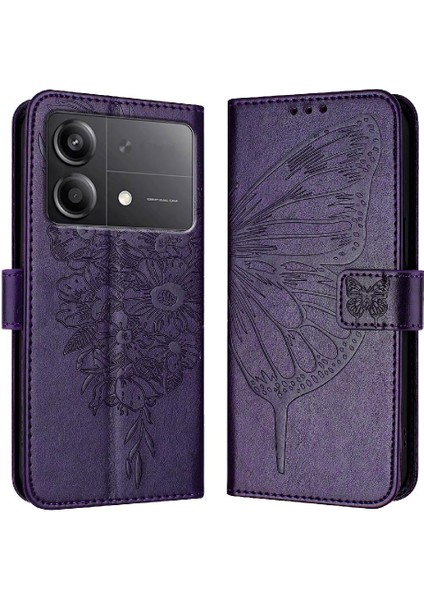 Xiaomi Poco X6 Neo 5g Premium Deri Manyetik Kabartma Flip Case (Yurt Dışından)
