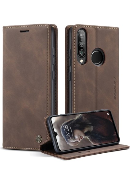 Huawei P30 Lite Durumda Kart Yuvası Için Flip Case Kickstand Flip Folio Kitap Pu (Yurt Dışından)