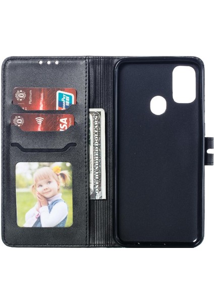 Samsung Galaxy M30S Için Cüzdan Durumda Tüm Yuvarlak Koruma Manyetik Kapatma (Yurt Dışından)