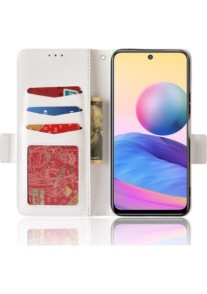 Xiaomi Redmi Için Not 10T 5g Kart Yuvaları Tutucu Yan Toka Cüzdan Pu (Yurt Dışından)