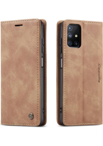 Samsung Galaxy M51 Için Flip Case Kart Yuvası Kickstand Flip Folio Kitap (Yurt Dışından)