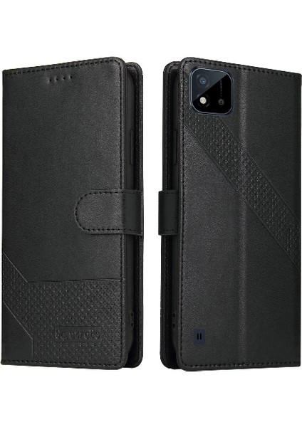 Realme C20 Premium Deri Darbeye Üç Kart Yuvaları 4 Için Flip Case (Yurt Dışından) fırsatları