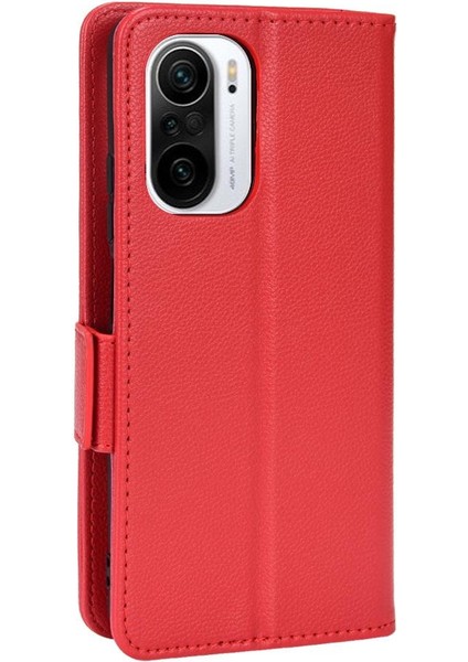 Xiaomi Poco F3 Yan Toka Manyetik Kart Yuvaları Tutucu Pu Deri Kılıf (Yurt Dışından)