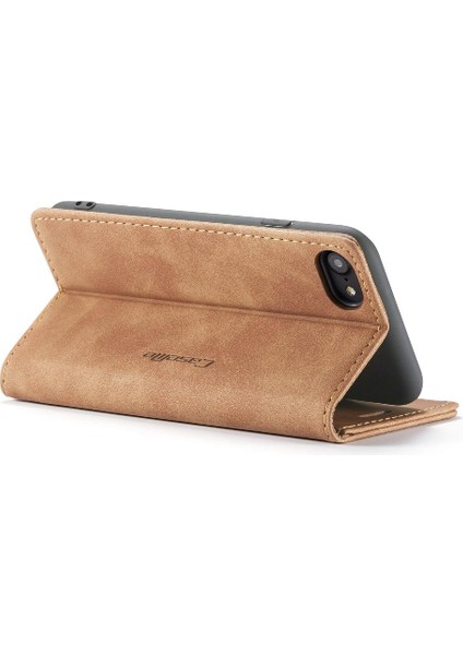 Iphone 7/8 Için Flip Case Manyetik Kapatma Darbeye Vintage Pu Deri (Yurt Dışından)