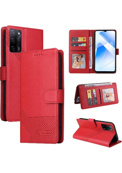 Oppo Oppo 5g Premium Deri Kickstand Darbeye 4 Köşe Için Flip Case (Yurt Dışından)