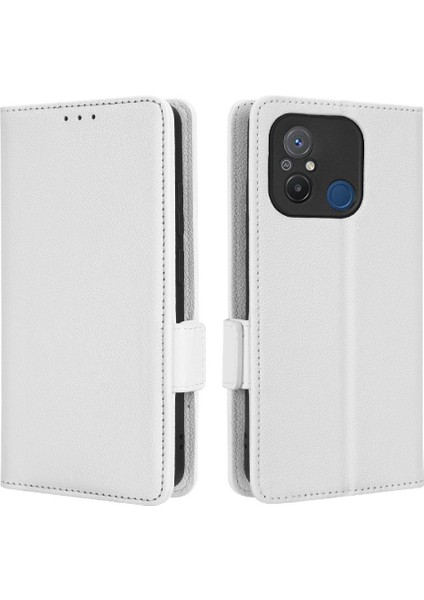 Xiaomi Redmi 12C Kart Yuvaları Tutucu Cüzdan Pu Deri Yan Toka (Yurt Dışından)
