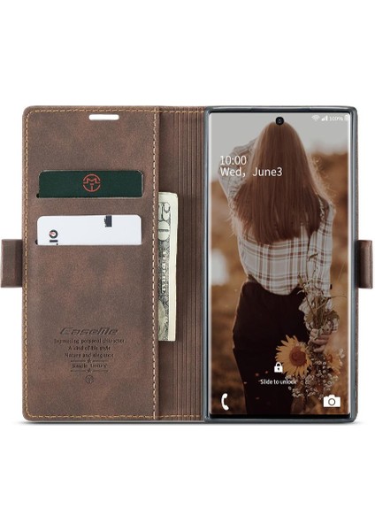 Samsung Galaxy NOTE20 Ultra Kılıf Için Flip Case Kart Yuvası Kickstand Vintage (Yurt Dışından)