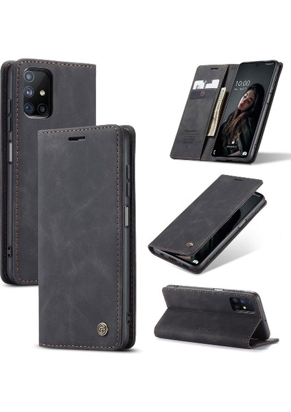 Samsung Galaxy M51 Için Flip Case Kart Yuvası Kickstand Flip Folio Kitap (Yurt Dışından)