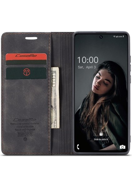 Samsung Galaxy M51 Için Flip Case Kart Yuvası Kickstand Flip Folio Kitap (Yurt Dışından)