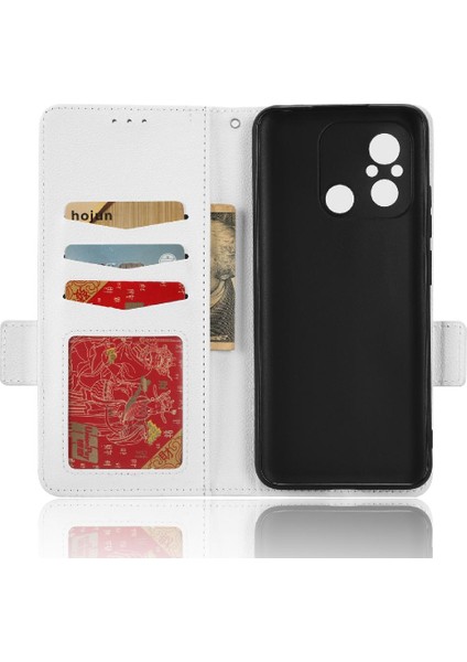 Xiaomi Redmi 12C Kart Yuvaları Tutucu Cüzdan Pu Deri Yan Toka (Yurt Dışından)