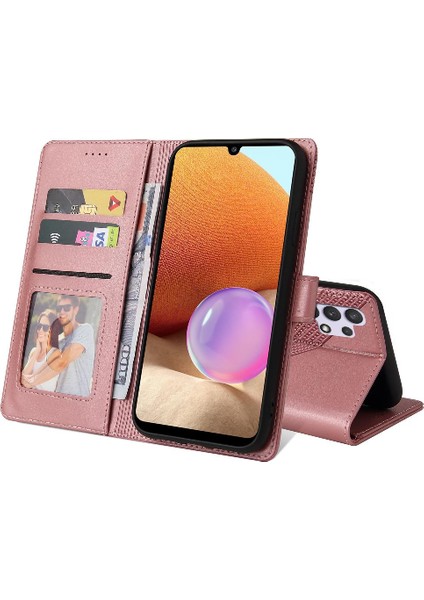 Samsung Galaxy A32 4g 4 Köşe Koruma Üç Kart Yuvaları Için Flip Case (Yurt Dışından) fırsatları