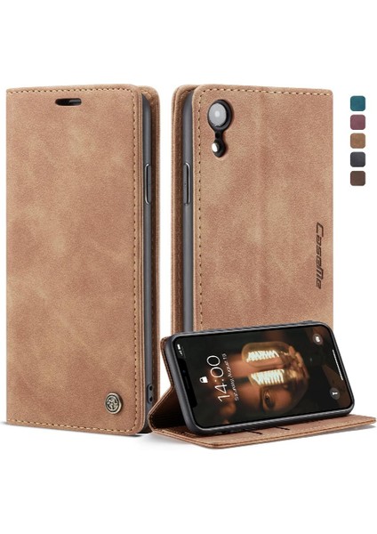 Iphone Xr Flip Folio Kitap Vintage Pu Deri Cüzdan Kılıf Için Flip Case (Yurt Dışından) indirimleri