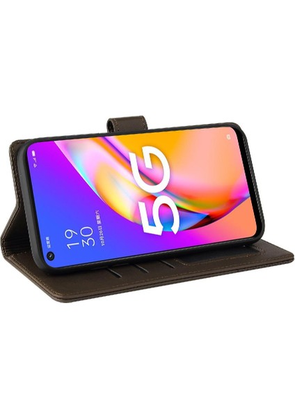 Oppo A93 5g Premium Deri Üç Kart Yuvaları Kickstand 4 Için Flip Case (Yurt Dışından)