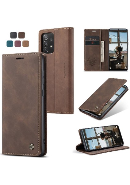 Samsung Galaxy A72 Flip Folio Kitap Kılıf Için Flip Case Kart Yuvası Kickstand (Yurt Dışından)