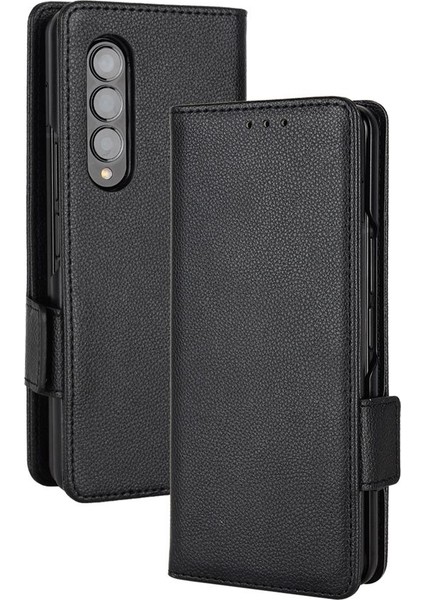 Samsung Galaxy Z Için Kılıf Fold 4 Kart Yuvaları Tutucu Pu Deri Yan Toka (Yurt Dışından)