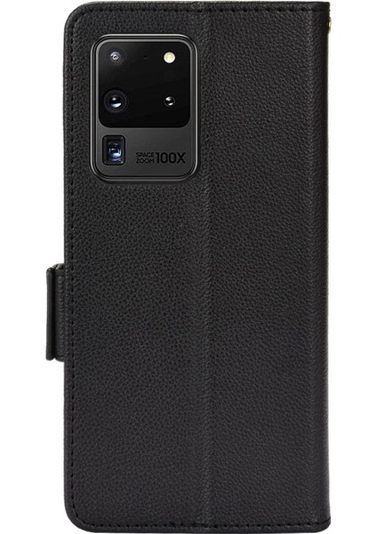 Samsung Galaxy S20 Ultra Yan Toka Cüzdan Manyetik Kart Yuvaları Için Kılıf (Yurt Dışından)