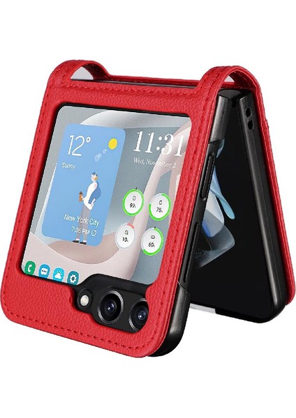 Samsung Galaxy Z Flip 5 Cüzdan Için Kılıf Yan Toka Kart Yuvaları Tutucu Pu (Yurt Dışından) modelleri