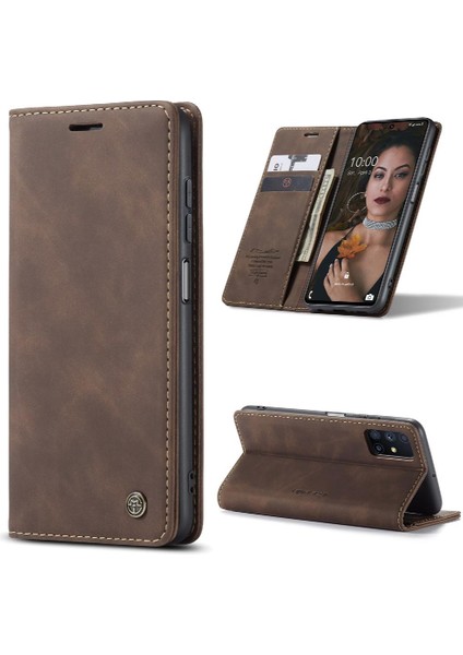 Samsung Galaxy M51 Için Flip Case Kart Yuvası Kickstand Flip Folio Kitap (Yurt Dışından)