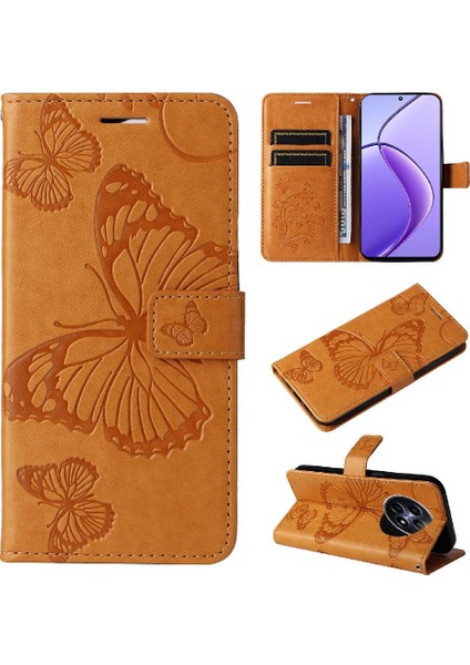 Realme 12 5g Manyetik Kapak Pu Deri Flip Kickstand Darbeye (Yurt Dışından)