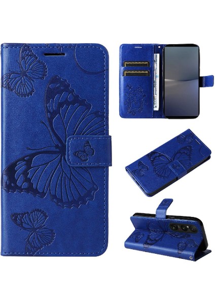 Sony Xperia 1 Vi 2024 Için Kılıf Pu Deri Darbeye Kapak Flip Kickstand (Yurt Dışından)