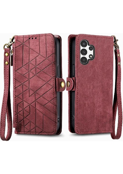 Samsung Galaxy A13 4g Için Flip Case Cüzdan Kapak Çevirin Darbeye Deri (Yurt Dışından)